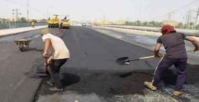 اذاعة الناصرية: المباشرة بالمرحلة الثانية من صيانة مفاصل التمدد في جسر ذي قار الكونكريتي