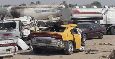 مصرع ضابط في وزارة الدفاع بحادث مروري جنوب شرق الناصرية