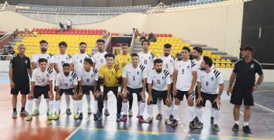 نفط ذي قار يهزم الغاز بسبعة اهداف مقابل هدف يتيم ، بكرة الصالات