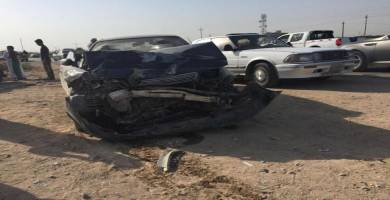 اصابة 6 اشخاص بحوادث سير متفرقة في ذي قار 