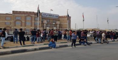 بالصور: استمرار تظاهرات خريجي المعاهد التقنية في الناصرية