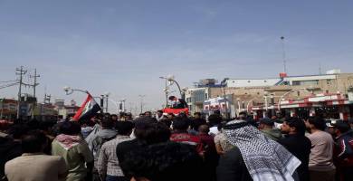 تظاهرات في سوق الشيوخ إحتجاجاً على إرتفاع اسعار المواد الغذائية