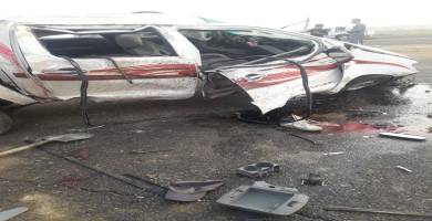 مصرع وإصابة خمسة اشخاص بحادث مروري شمال ذي قار