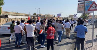تظاهرة طلابيّة لإحياء ذكرى تشرين في ذي قار 