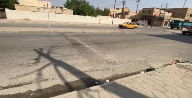 المطبات الاسفلتية تملأ شوارع الناصرية والبلدية توجه بإزالتها 