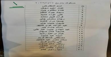 قائمة بالاسماء