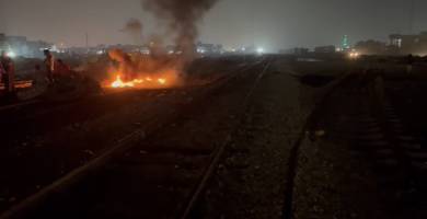 حرق الاطارات