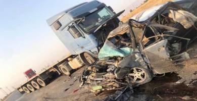 مصرع واصابة 3 اشخاص بحادث مروري غرب الناصرية