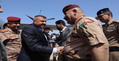 بالصور: وصول وزير الداخلية الى مدينة الناصرية