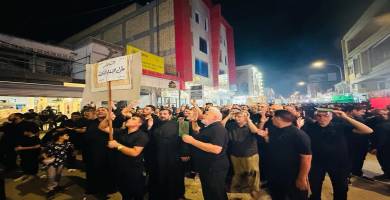 بالصور: موكب جمعية التضامن يُحيي ليلة العاشر برفع المصاحف