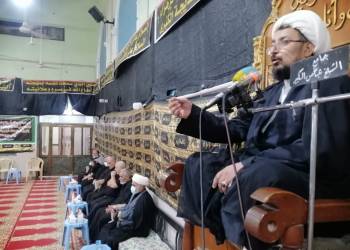 بالصور: احياء ذكرى الخامس من المحرم في مسجد الشيخ عباس الكبير وسط الناصرية 