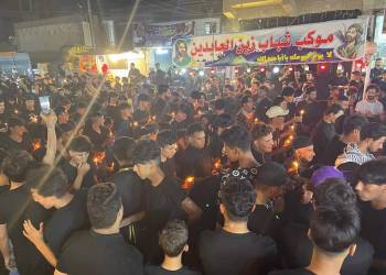 بالصور: قضاء الرفاعي يحيي ذكرى ليلة العاشر من المحرم
