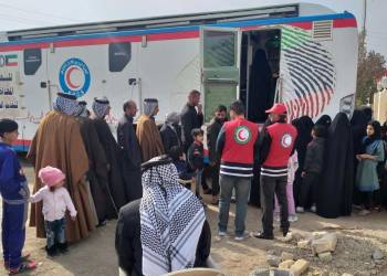 مراجعين للعيادة المتنقلة