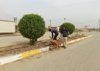 بالصور: تهيئة حدائق ومتنزهات الشطرة استعداداً لايام العيد