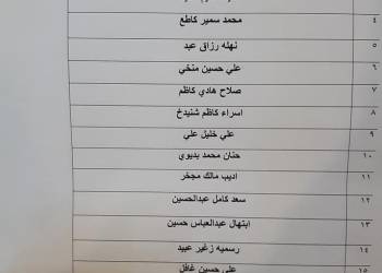 قائمة بالاسماء
