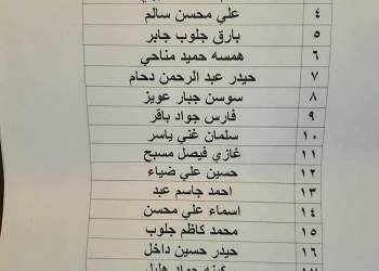 قائمة بالاسماء