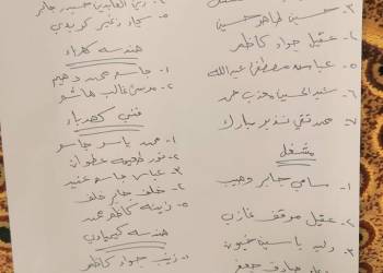 قائمة بالاسماء