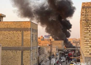 تلفزيون الناصرية: احتراق اجزاء من سوق هرج في الناصرية